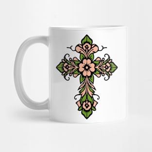 Floral Cross Mug